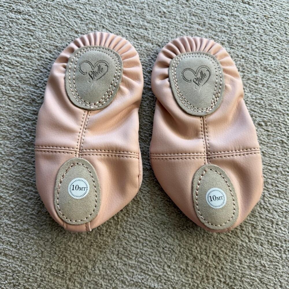 Stelle Ballet Shoes Toddler Girls Ballet Slippers Soft Leather Sz 10MT NEW